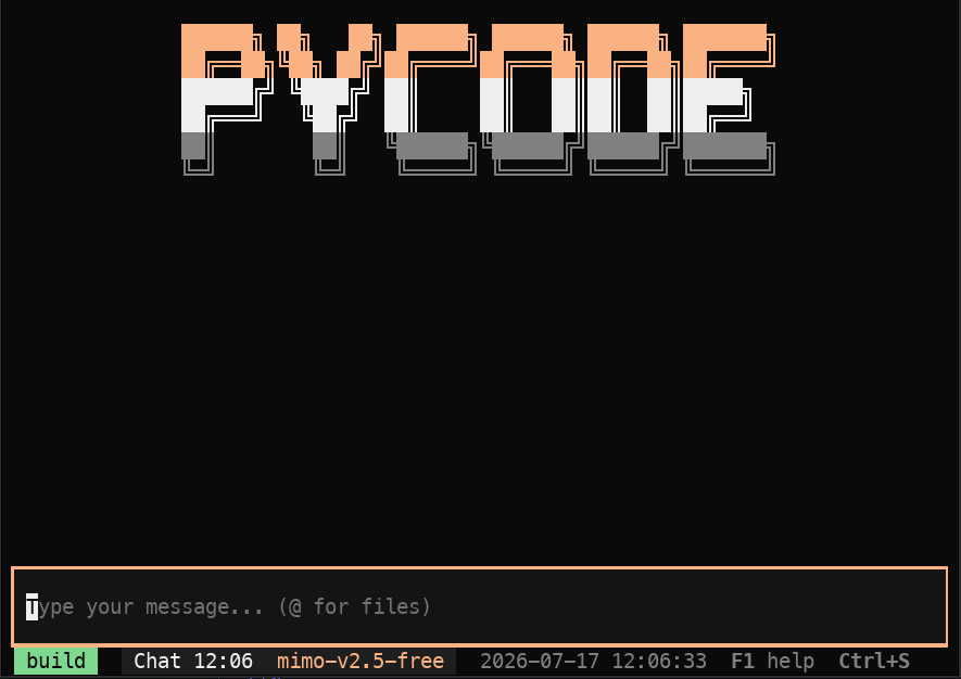 PyCode terminal screenshot